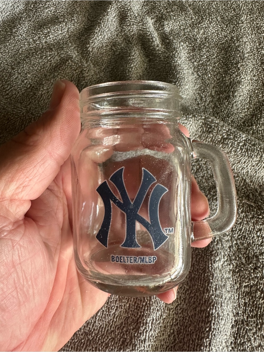 New York Yankees Mini Glass Mug - Navy Logo